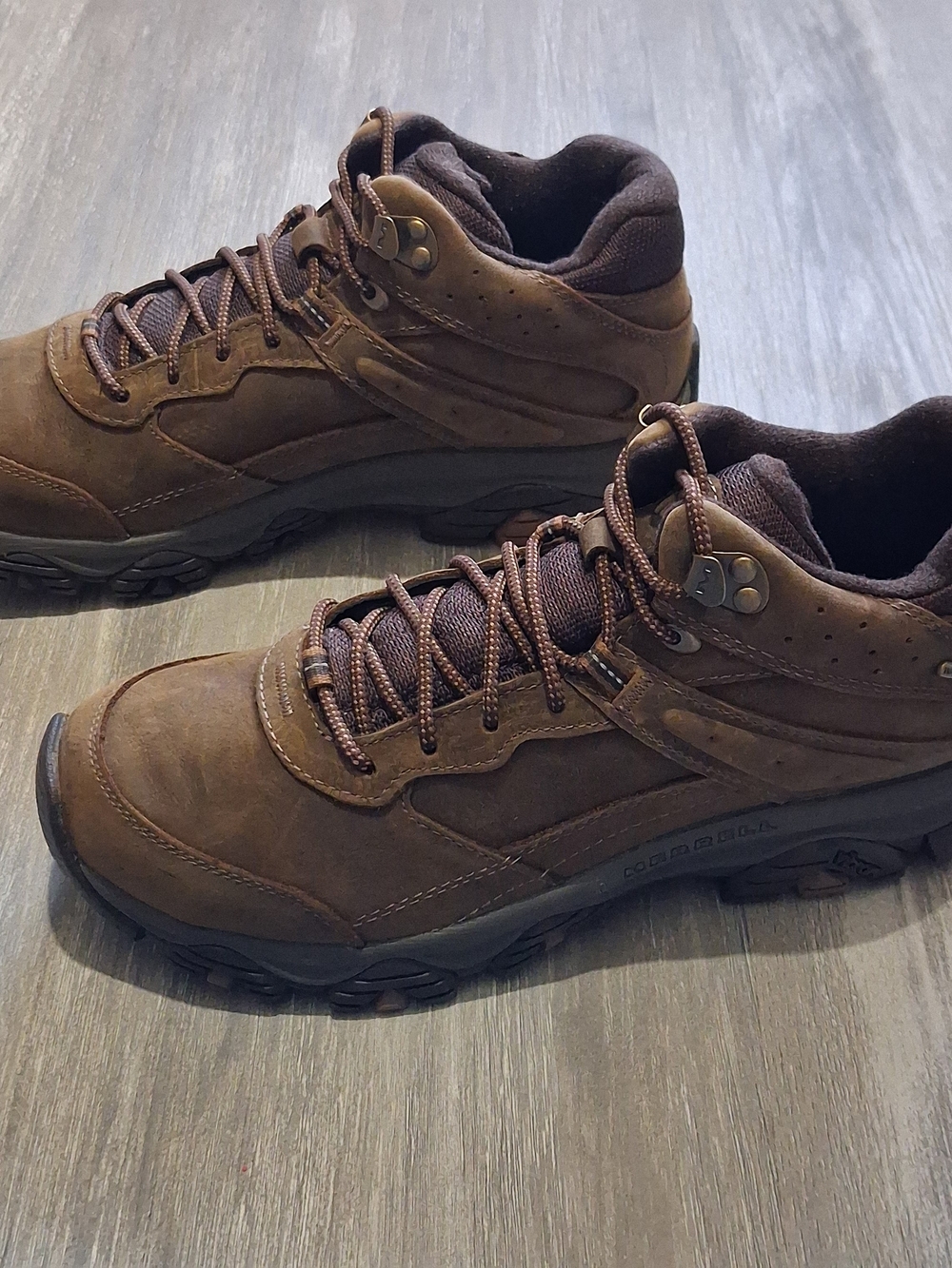 Merrell Brown Leather Mid-Top Hiking Boots